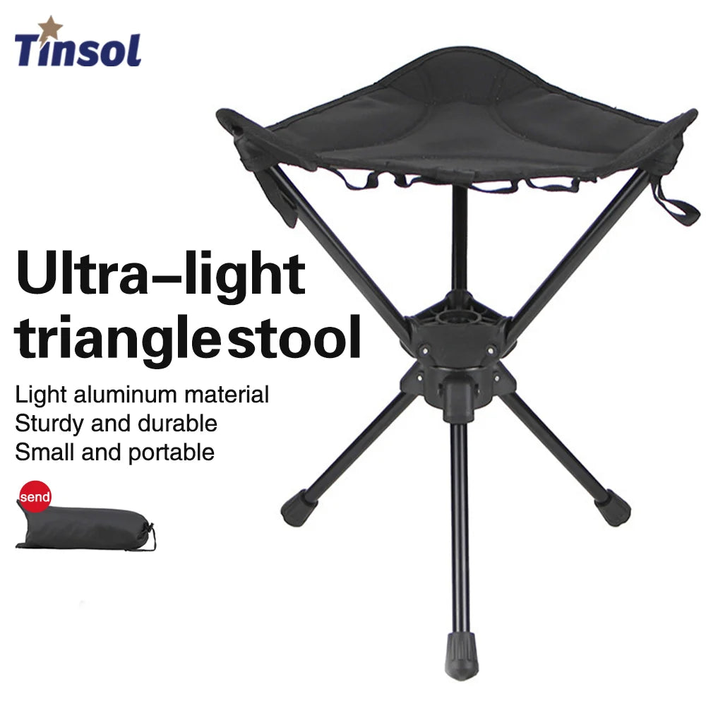 Tabouret Pliant Rotatif 360° — Liberté de Mouvement