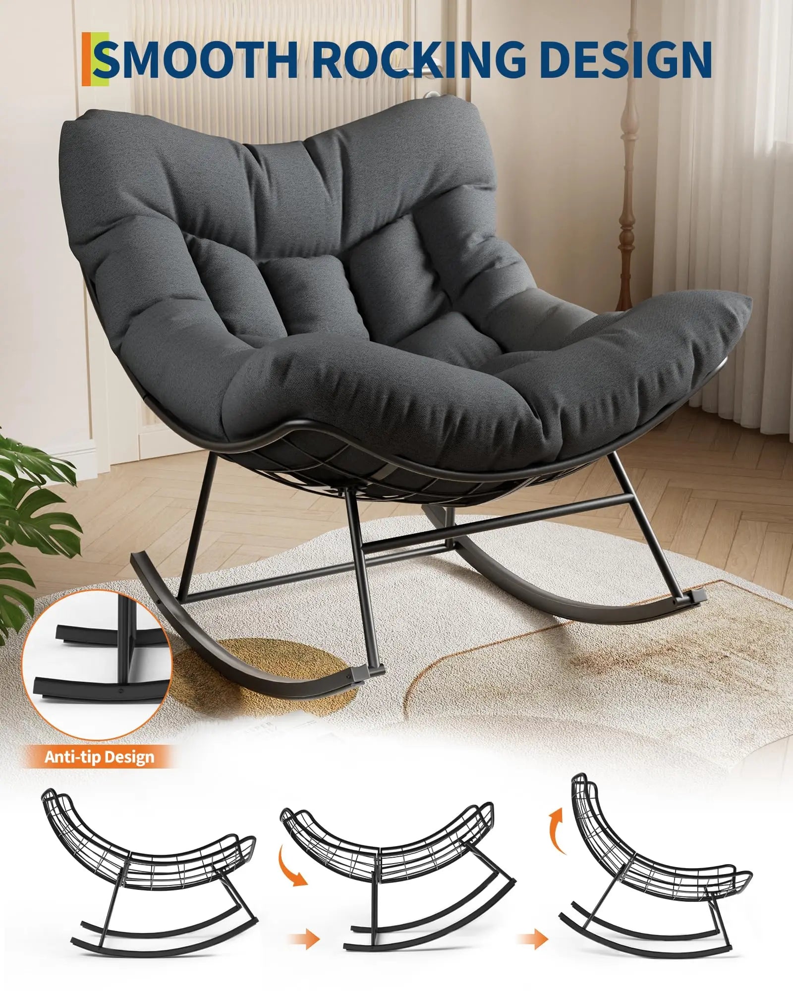 Fauteuil Suspendu Œuf en Rotin — Élégance Extérieure