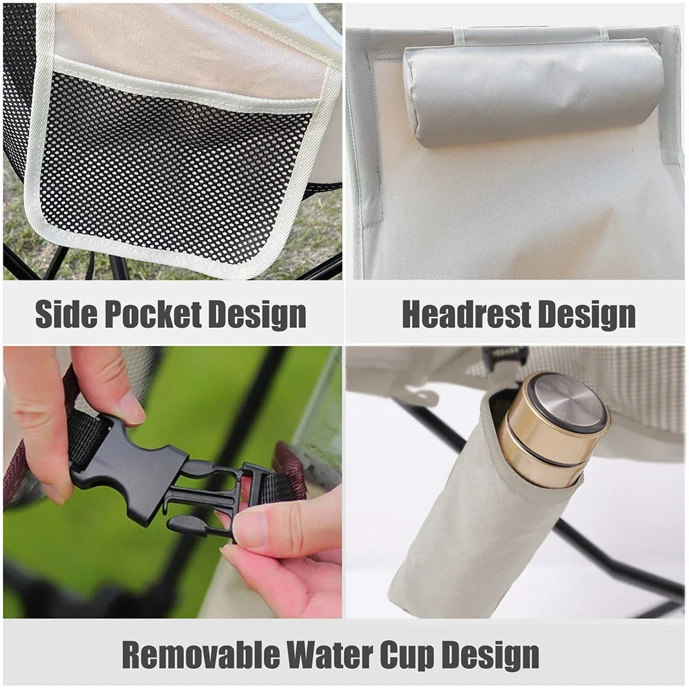 Chaise Camping Aluminium avec Appui-Tête — Repos Mérité
