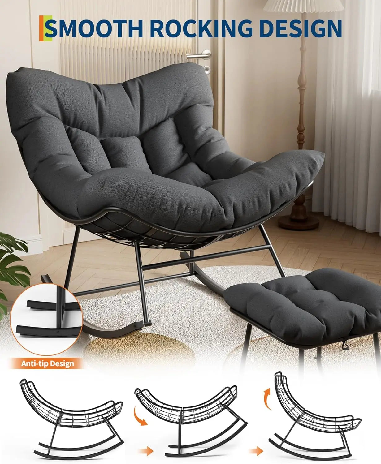Fauteuil Suspendu Œuf XL — Luxe en Plein Air