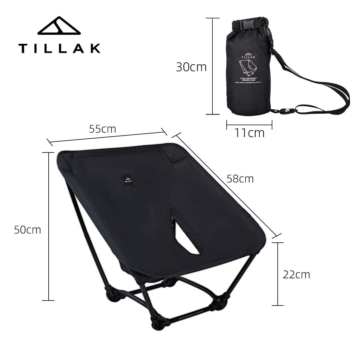 Chaise Lune Ultralight — Seulement 650g