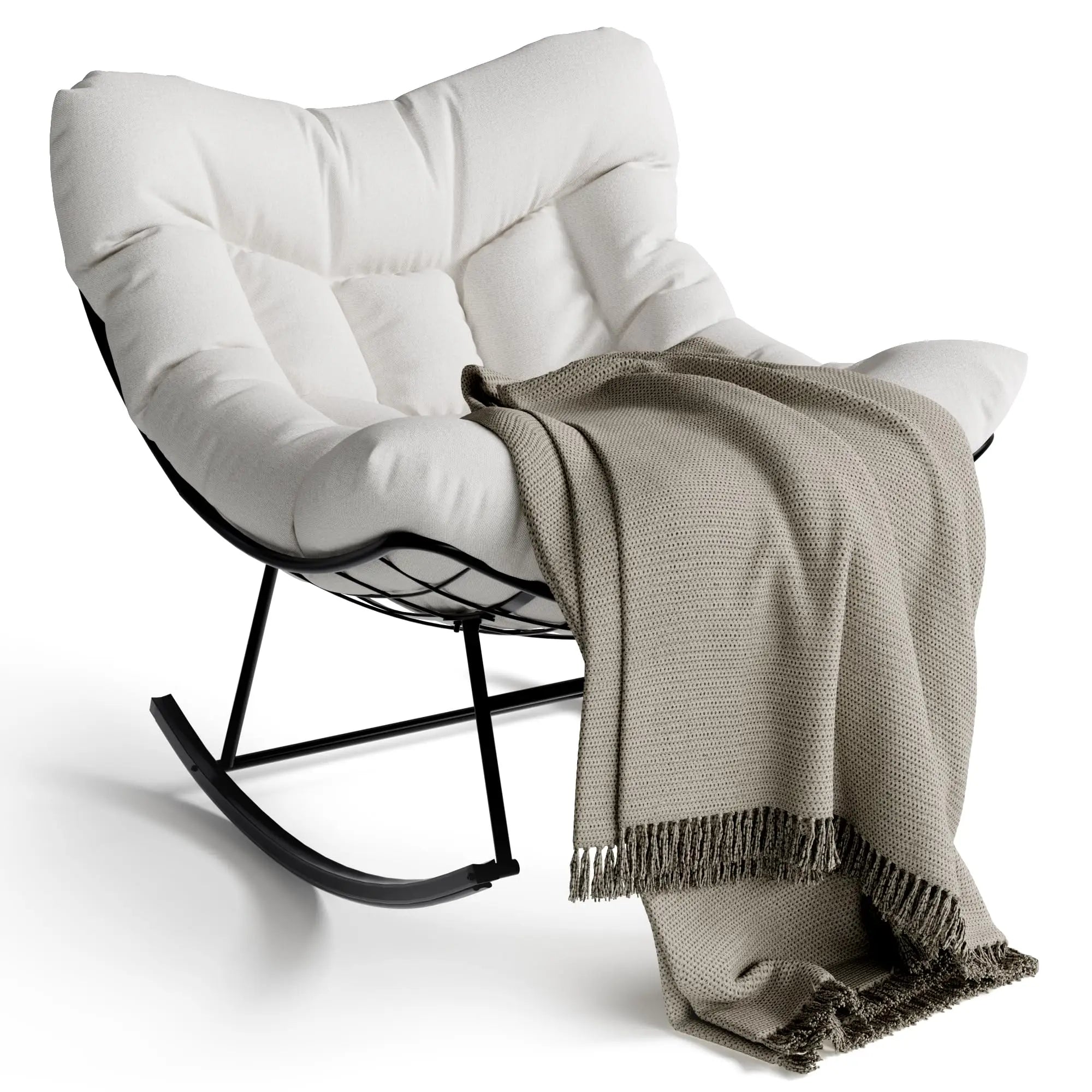 Fauteuil Suspendu Œuf en Rotin — Élégance Extérieure