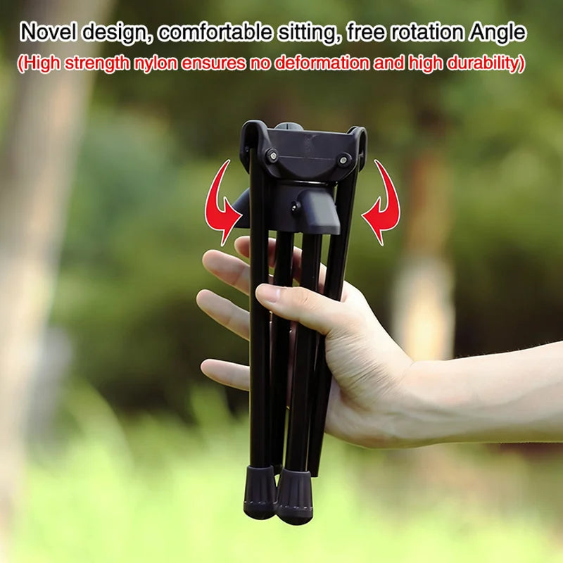 Tabouret Pliant Rotatif 360° — Compact & Malin