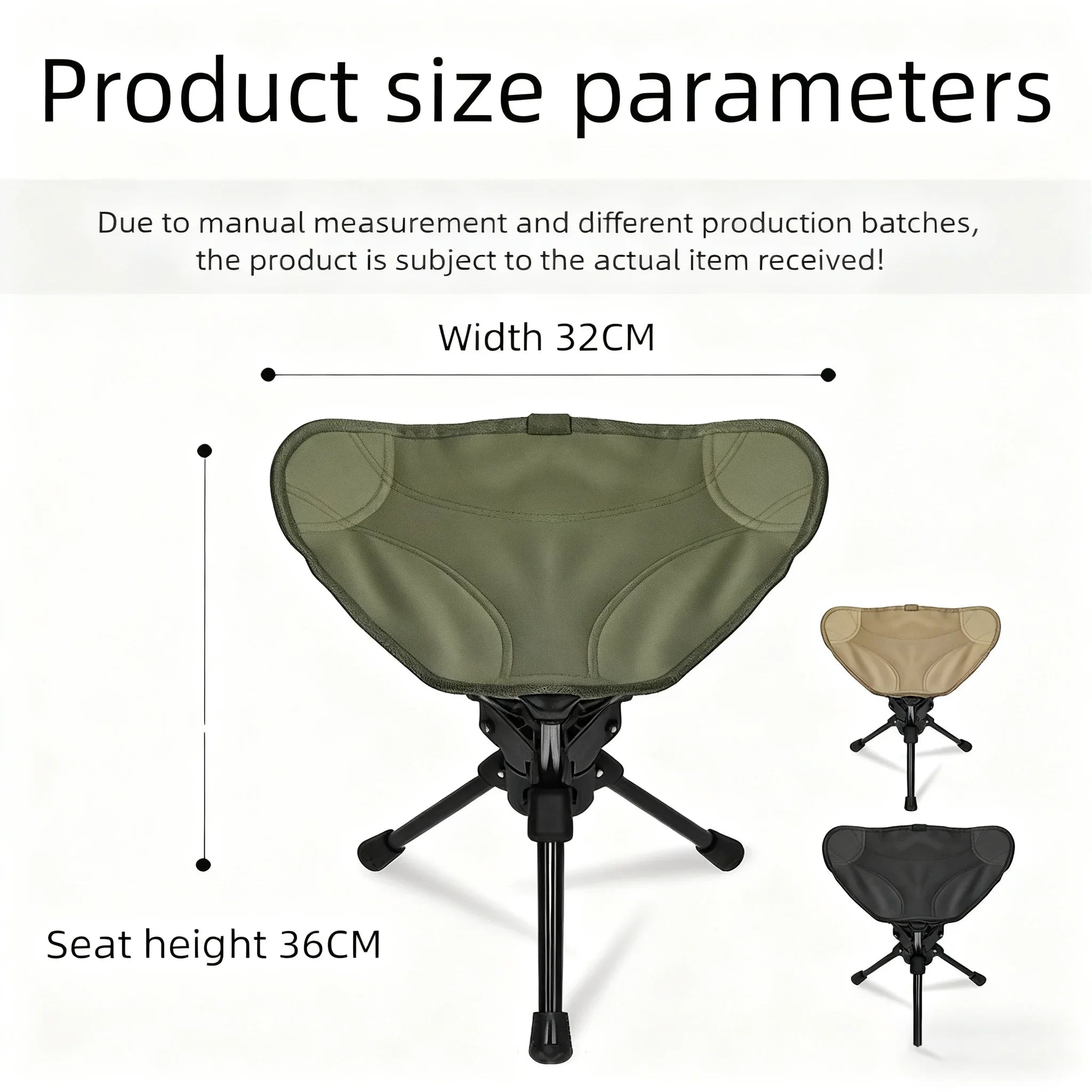 Tabouret Pliant Rotatif 360° — Compact & Malin