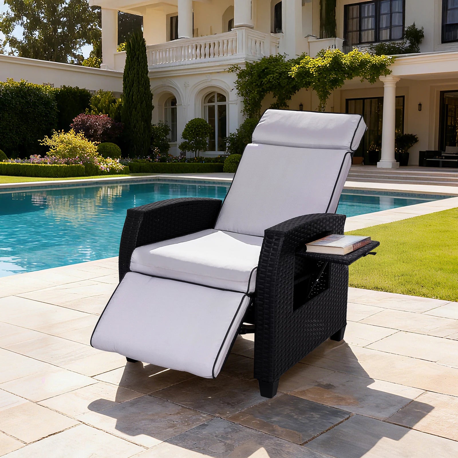 Fauteuil de Jardin Premium avec Tablette — Votre Coin Lecture
