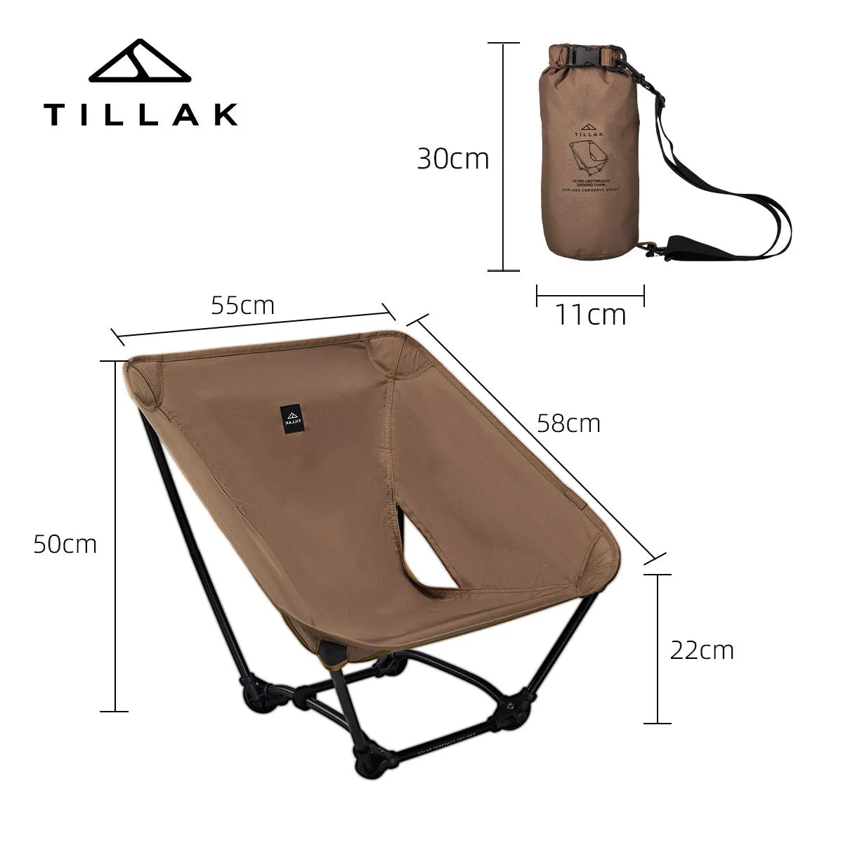 Chaise Lune Ultralight — Seulement 650g