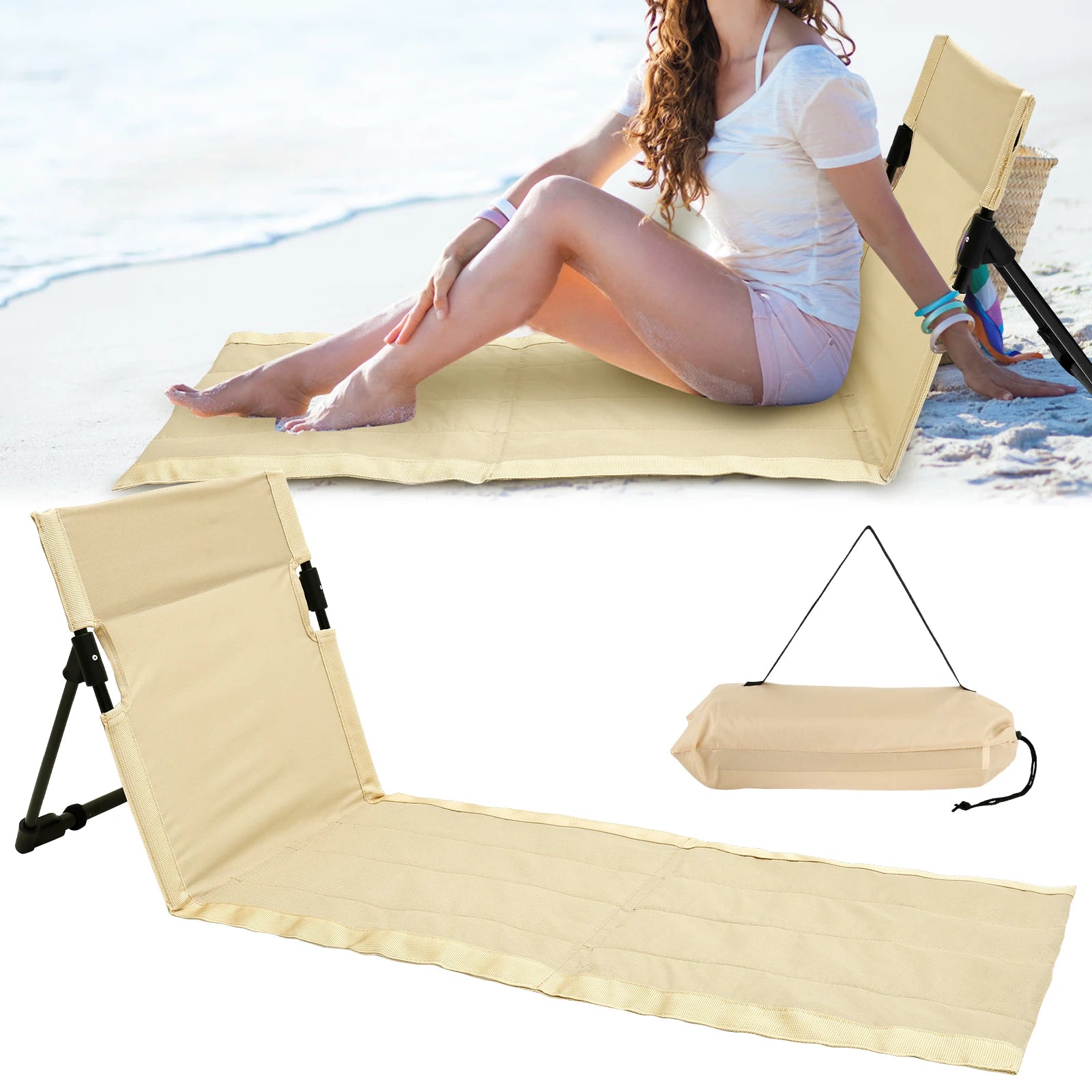 Chaise de Sol Dossier Bas — Légère & Résistante