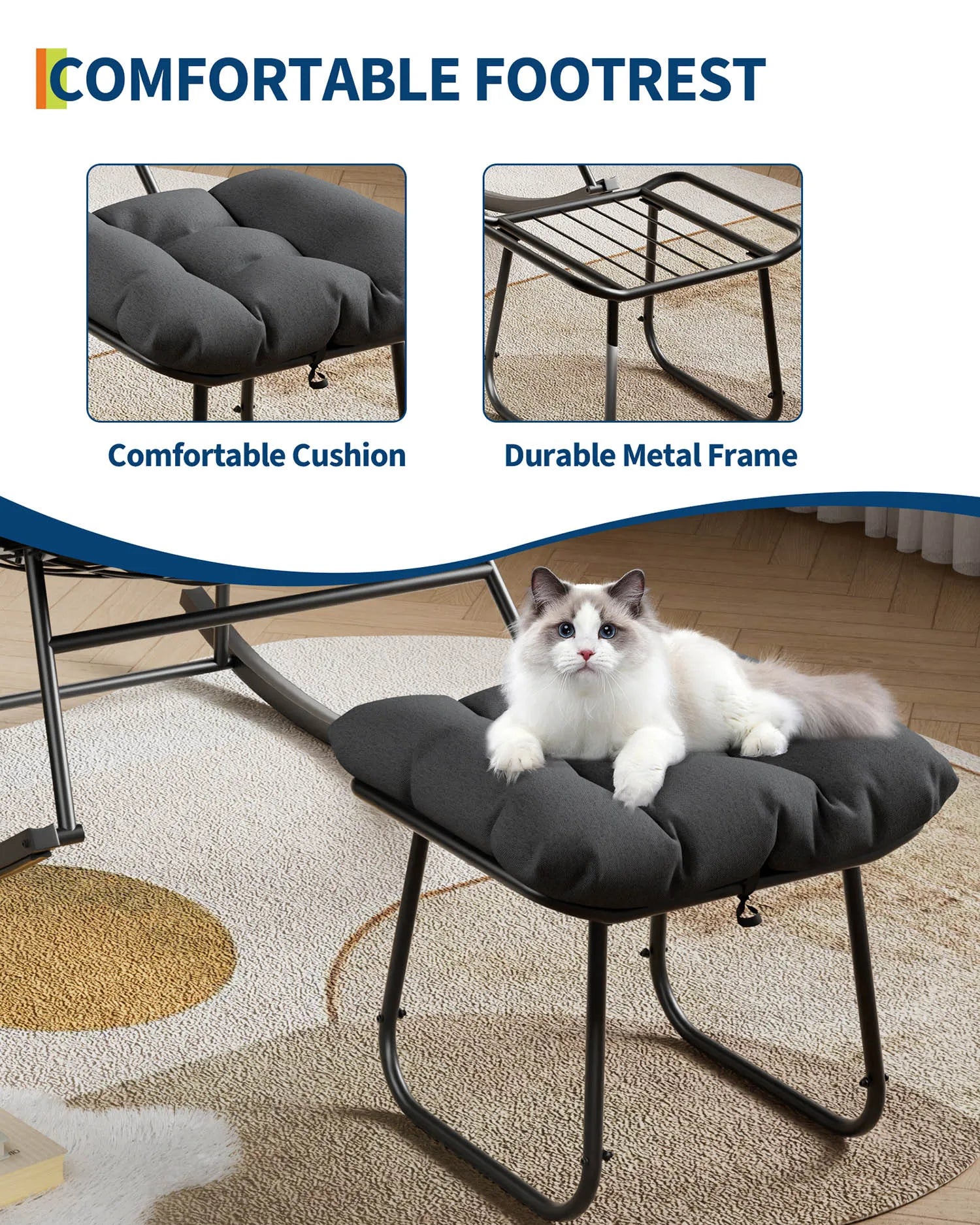Fauteuil Suspendu Œuf en Rotin — Cocon de Détente
