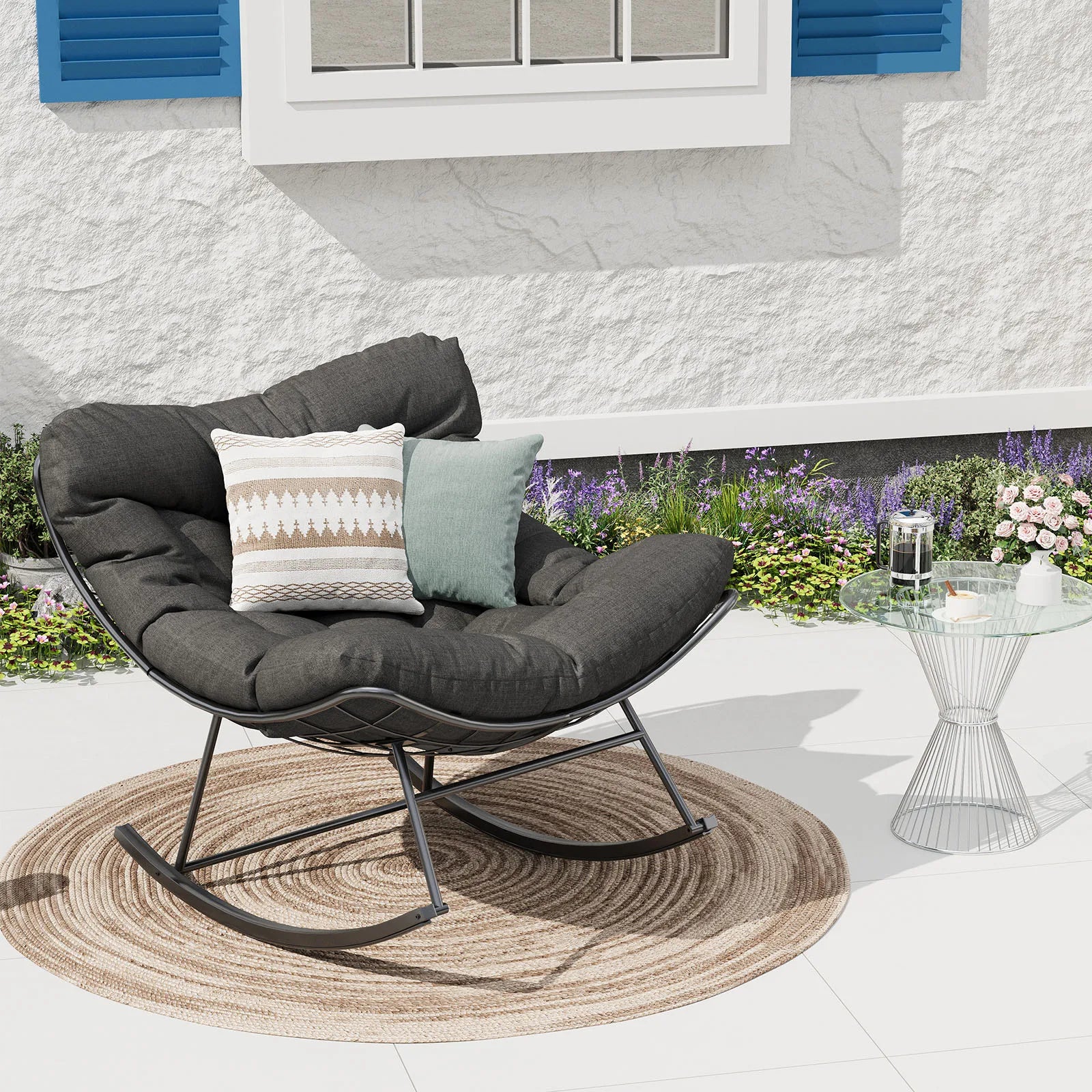 Fauteuil Suspendu Œuf en Rotin — Cocon de Détente