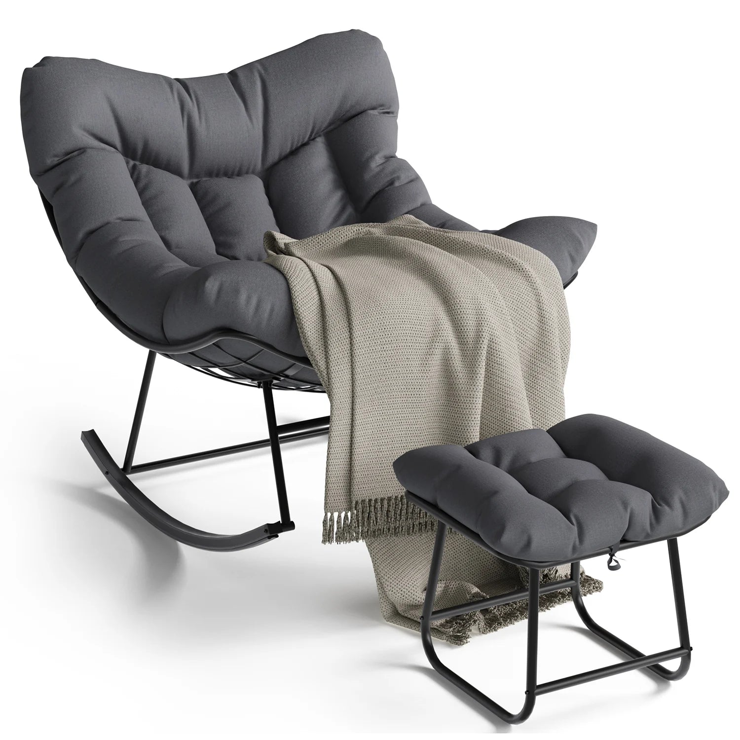 Fauteuil Suspendu Œuf en Rotin — Cocon de Détente