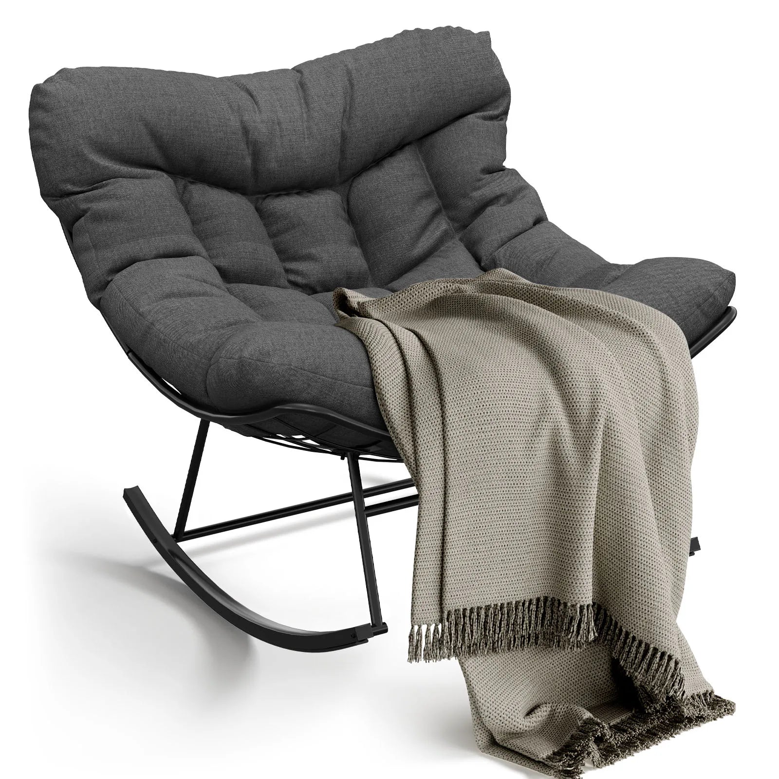 Fauteuil Suspendu Œuf en Rotin — Cocon de Détente